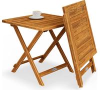 CASARIA® Table d'appoint en bois entièrement montée Pliable 80kg Capacité de charge Balcon