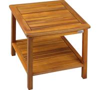 Table Basse de Jardin Washington en Bois d'acacia 45 x 45 cm Table d'appoint 2 Niveaux intérieur extérieur