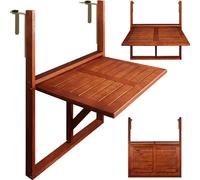 Table de balcon suspendue en bois d'acacia certifié FSC® - pliable 64x45x87cm - DEUBA - Contemporain - Design