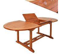 Casaria® Table De Jardin Extensible Type Papillon 150-200 cm - Table De Jardin Exterieur - Salon de Jardin Bois - Eucalyptus FSC® - 200 x 100 x 74 cm - pour 6 à 8 Personnes - Salon de Balcon