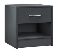 CASARIAŽ Table de Nuit Table de Chevet avec tiroir Anthracite mobilier Chambre ŕ Coucher 39x28x41cm Table d'appoint intérieur