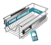 CASARIA® Tiroir télescopique de rangement 30 cm pour armoire cuisine tiroir de cuisine métal tiroir coulissant