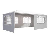 Casaria® Tonnelle de Jardin Rimini Blanc 3x6m avec Toile Hydrofuge 6 parois latérales Barnum Tente de réception fête extérieur