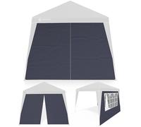 CASARIAŽ 2X Parois latérales tonnelle de Jardin 3x3m imperméable fenętre Fermeture éclair Panneau latéral Mur côté pavillon Pop-Up Anthracite