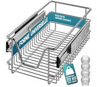 CASARIAŽ 4x Tiroir télescopique de rangement 30 cm pour armoire cuisine tiroir de cuisine métal tiroir coulissant