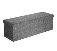CASARIAŽ Banc de Rangement Gris foncé 115 x 38 x 38 cm Sičge Coffre de Rangement Pliable 131L pour Salon Chambre Couloir