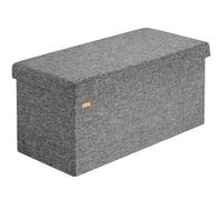 CASARIAŽ Banc de Rangement Gris foncé 80 x 40 x 40 cm Sičge Coffre de Rangement Pliable 100L pour Salon Chambre Couloir