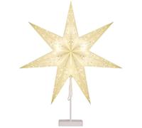 CASARIAŽ Étoile en papier avec socle motif paillettes LED Étoile de Noël étoile pliante décoration ŕ piles lanterne