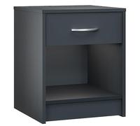 Casaria® Table de Chevet Anthracite Table de Nuit 35x40x50cm avec Un tiroir Niche Meuble de Rangement Chambre Table d'appoint