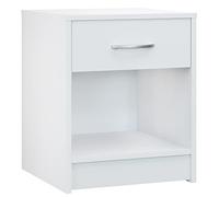 Casaria® Table de Chevet Blanc Table de Nuit 35x40x50cm avec Un tiroir Niche Meuble de Rangement Chambre Table d'appoint