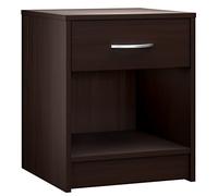 CASARIAŽ Table de Chevet Wenge Table de Nuit 35x40x50cm avec Un tiroir Niche Meuble de Rangement Chambre Table d'appoint