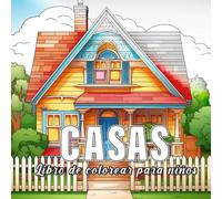 Casas: Libro de colorear para adultos con 60 bocetos de Casas.