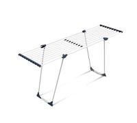 CasaSi® CasaFlex - Étendoir télescopique 20m - extensible et peu encombrant - Étendoir à linge blanc en acier allié pour vêtements, draps et serviettes