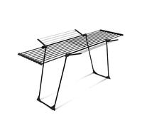 CasaSi CasaFlex Ultra Étendoir à linge télescopique, 28 m, extensible et peu encombrant, en acier allié, pour vêtements, linge de lit et serviettes Noir