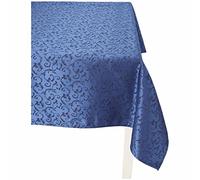 Casatessile Antitache Nappe Jacquard Queen - BLU, Maxi 140x450 cm. | Hydrofuge | Séchage Rapide | Lavable en Machine