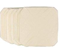 Casatessile Coussin Amovible de Chaise de Cuisine de modèle d'aile DE DAMA - Naturale, Set 6 PIÈCES