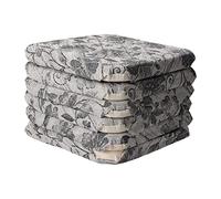 Casatessile Coussin de Chaise Amovible avec ailerons Jacquard Anais - Grigio, Set 6 PIÈCES