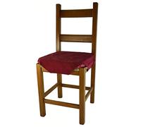 Casatessile Coussins desiège avec OREILLESMEXICO Coussins de Chaise de Cuisine avec Housses Amovibles - Bordeaux, Individuel PIÈCE