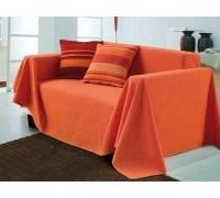 Casatessile Kiara Unito Dessus de lit décoratif Maxi 260 X 300 cm - Arancio