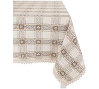 Casatessile Nappe en Coton Jacquard DAMA - Biscotto, Maxi 150X300 cm.