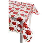Casatessile Nappe plastifiée Transparente h 140 cm. par mètre Cristal Nappe PVC Transparent, Nappe Cirée Rectangulaire - dis. PAPAVERI, 4 Seats 140X140 cm.