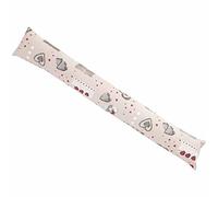 Casatessile Tirant d’Eau de 110 cm de Long. Couvercle rembourré et Amovible Shabby Cuore Saucisse de Boudin Shabby Chic. - Rosso