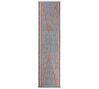CASAVANI Tapis kilim pour salon, motif rayé bleu, fait à la main en coton épais, 0,5 cm, facile à laver à la main, motif bohème, pour intérieur et extérieur, chambre à coucher, salle à manger
