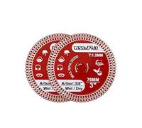 Casaverde Lot de 2 disques à tronçonner diamant super fins 76 mm avec tige de 10 mm pour porcelaine, carrelage, granit, marbre