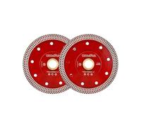 Casaverde Lot de 2 disques à tronçonner diamantés 115 x 1,4 x 22,23 mm pour granit, marbre, céramique, porcelaine, carreaux