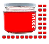 casavetro 24 x 300 ML Confiture en Verre Petit Bocaux à avec Couvercle et - Pots de Conservation en Verre Hermétiques (24 x 300 ML)