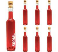 casavetro Futura HGK Lot de 6, 12 bouteilles en verre de 500 ml - Bouteilles à remplir soi-même - 0,5 l - Bouteilles de liqueur - Bouteilles à liqueur - Bouteilles d'huile (6 x 500 ml)