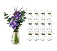 casavetro Lot de 12 vases à thé en verre transparent - Décoration de table de mariage et de fête