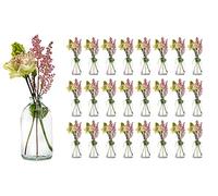 casavetro Lot de 24 Mini vases en Verre en Forme de Bouteille pour décoration de Mariage