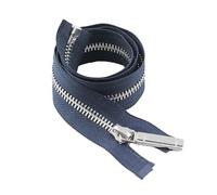 CasCab 1PCS #8 25cm Fermetures Éclair Séparables (Fermeture à Glissière OuBleue) pour Vestes Couture Manteaux Artisanat, Dents Métalliques Argentées (Ceinture Bleu-25cm 1PCS)