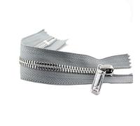 CasCab 1PCS #8 Fermetures éclair à extrémité fermée de 15 cm pour la couture de sacs, artisanat, vestes, dents en métal argenté (ceinture Gris-15cm 1PCS)