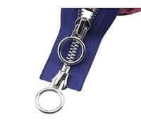 CasCab 2PCS #5 35cm Fermetures Éclair à double sens séparables (Fermeture éclair à ouBleuure) pour la couture de vestes, manteaux et, avec des dents en métal argenté (Ceinture Bleu-2PCS)