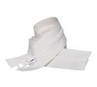 CasCab 2PCS #8 Fermetures à glissière séparables de 65 cm (fermeture éclair à ouverture) pour la couture de manteaux Fermeture éclair de veste, Fermeture éclair en résine blanc en vrac