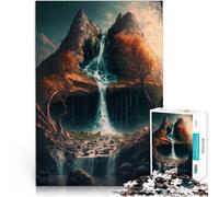 Cascade à Couper Le Souffle Puzzles 1000 pièces pour Adolescents Jeux Jouets Cadeaux est idéal comme Cadeau pour Toute la Famille 38x26cm