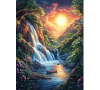 Cascade dans la forêt magique 1000 Pièces Puzzle Créatif En Carton Rigide Sans Déformation Conte de fées d'accompagnement magique Difficulté Moyenne Activité Manuelle Loisir Créatif Cadeau Créatif Ann