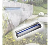 Cascade de jardin pour étangs à koï - Plateforme de débit d'eau de 140 cm de large avec connecteur en PVC, cascade décorative personnalisable, intérieur/extérieur pour grands étangs