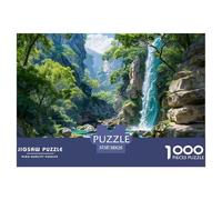 Cascade de la Vallée Émeraude Puzzle 1000 Pièces Adultes intéressant Puzzles 1000 Pièces Jeu ÉduChatif Décor À La Maison 38x26cm/1000pcs