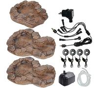 Cascade de Sources BACHLAUF QUELLBACH II avec LED, 230V, Cascade d'eau, Cascade de ruisseau, Fontaine - Cuvette à Ressort en Aspect Pierre Naturelle pour Jardin, Bassin de Jardin étang Bain d'oiseaux