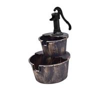 Cascade d'eau de jardin, œuvre d'art autoportante paysage rustique pompe à eau pour ferme, maison, terrasse, balcon 41 x 69 cm