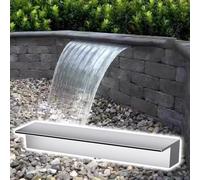 Cascade d'eau Personnalisable en Acier Inoxydable pour Bassin/Fontaine, Fontaine d'extérieur/intérieur de 74 Pouces - Design Durable et élégant pour Une esthétique et des Performances amélio