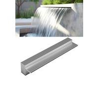 Cascade déversoir en Acier Inoxydable 304 résistante à la Rouille for Bassin de Jardin, décoration de Piscine extérieure, Longueurs de 20 à 80 cm.(Original Color,40cm/15.7in)