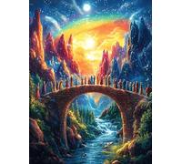 Cascade du Pont Arc-en-Ciel 300 Pieces Casse-tête Débutant en Carton Anti-Déchirure Facile Apprentissage Loisir Créatif Décoration Murale Petit Prix Pas Cher 300 PCS