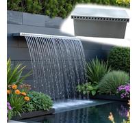 Cascade en acier inoxydable - Design monobloc intégré pour une installation sans couture de la fontaine de piscine et de l'étang