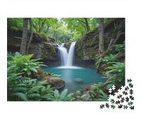 Cascade en forêt 52x38cm/1000pcs Puzzles Adaptés Aux Adultes Et Aux Personnes Âgées De 14 Ans Et Plus