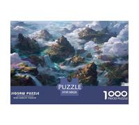Cascade en Nuage de Xuefeng Puzzle pour Enfants DébutAnts 12+, Natural Paysage Carton RésistAnt, Développement Cognitif, Loisir Infantile, Cadeau Beau 38x26cm/1000pcs