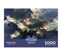 Cascade en Nuage de Xuefeng Puzzle pour Enfants DébutAnts 12+, Natural Paysage Carton RésistAnt, Développement Cognitif, Loisir Infantile, Cadeau Beau 70x50cm/1000pcs
